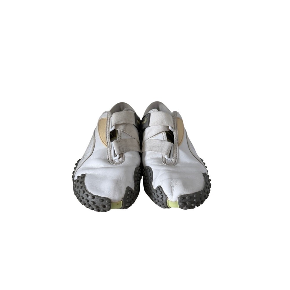 Puma Mostro Leather Sneakers White Gray Y2K Hook Loop Shoes Womens 7.5 - Picture 3 of 8